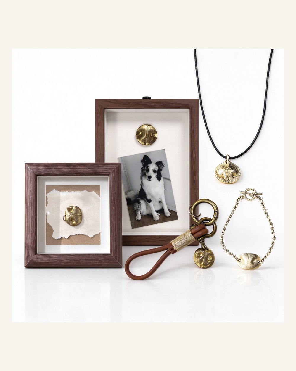 Pet nose print jewelry for personalized memorial keepsakes