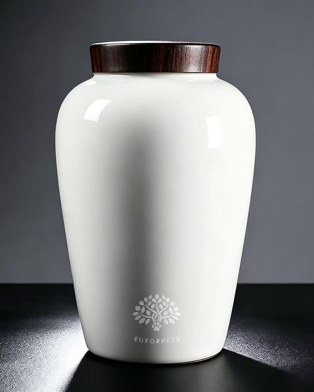 Ice Crackle Ceramic Pet Urn - Large