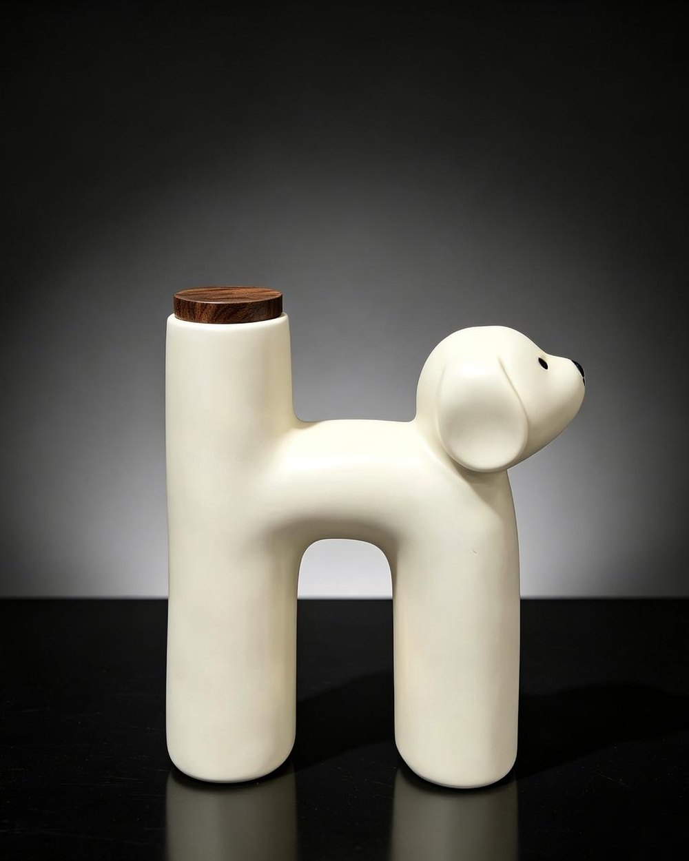 Dog-Shaped Ceramic Pet Urn