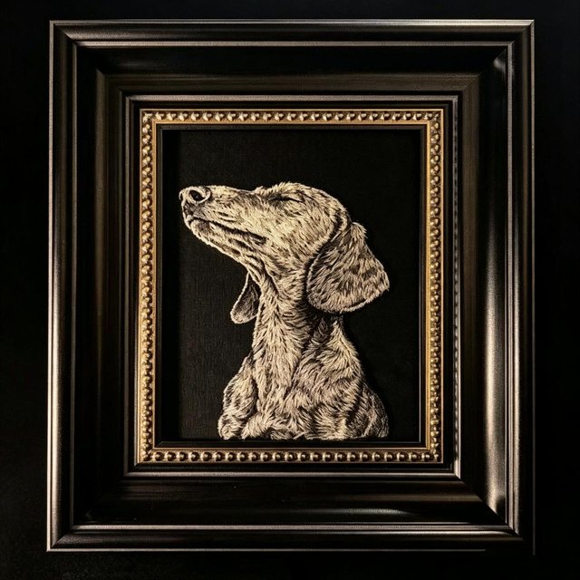 Pet Portrait Embroidery - Option 3