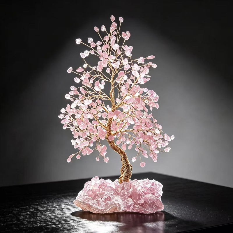 Rose Quartz Crystal Tree