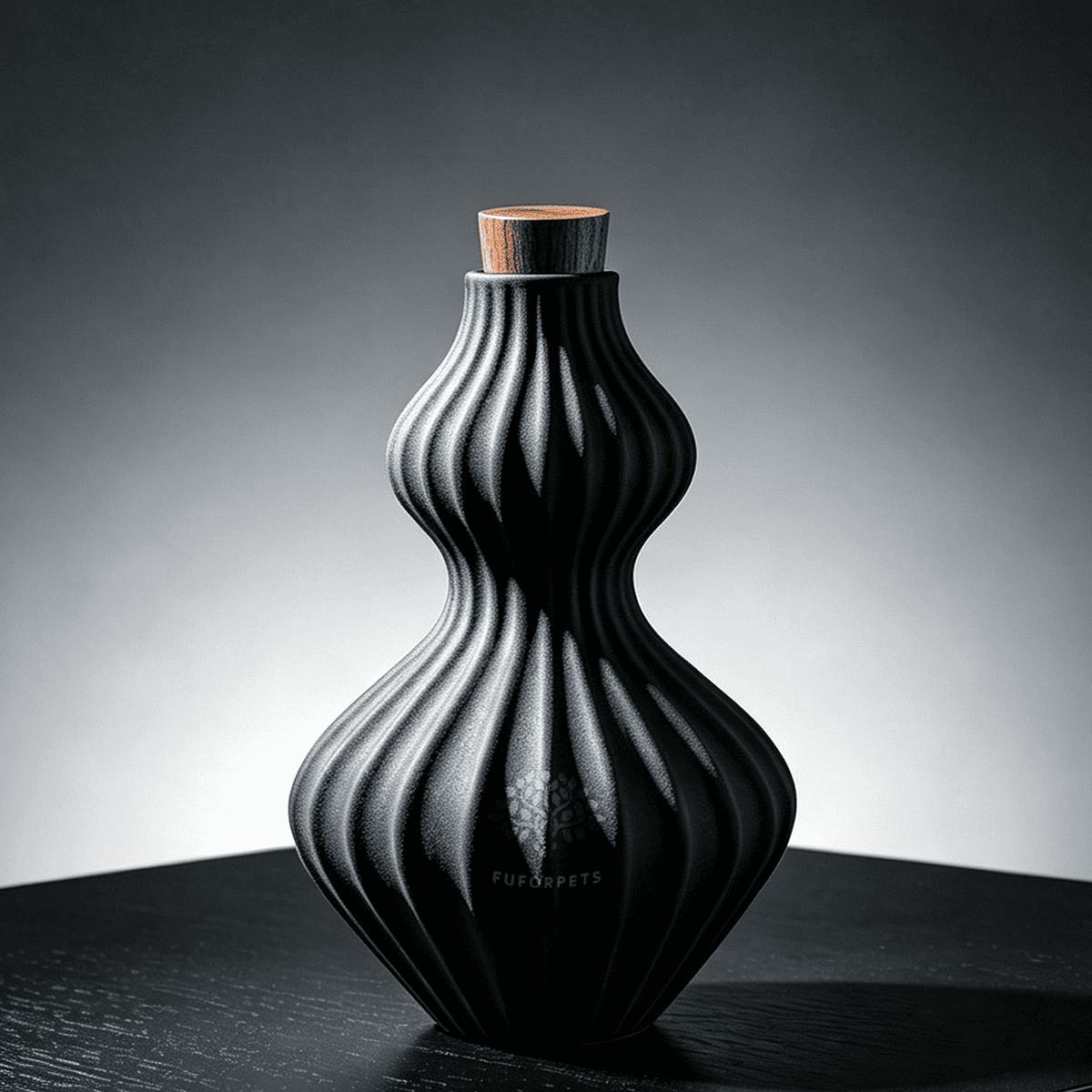 Gourd-shaped Ceramic Urn (black)
