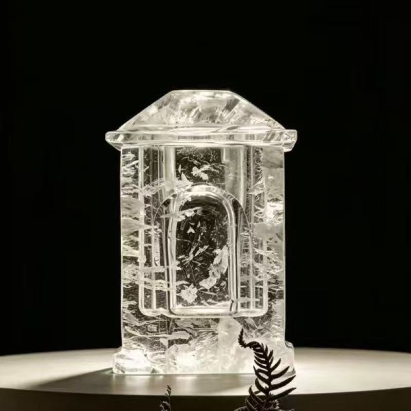 Crystal Ice Crack Temple Pet Urn
