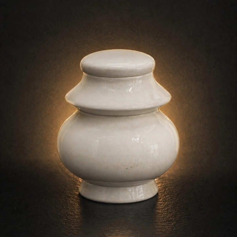 Ivory Glaze Ceramic Pet Urn