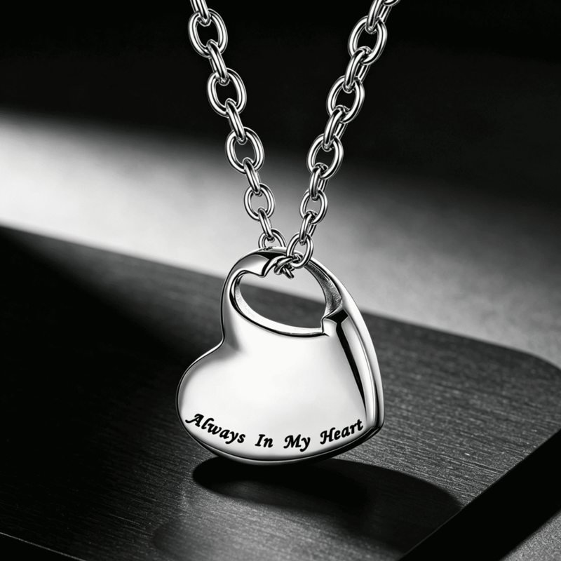 Heart Memorial Ash Necklace