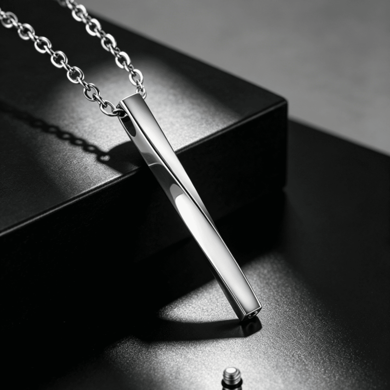 Vertical Bar Ashes Keepsake Necklace