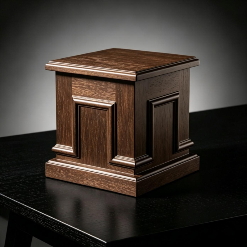 Ode Noir Wood Pet Urn (Black Walnut)