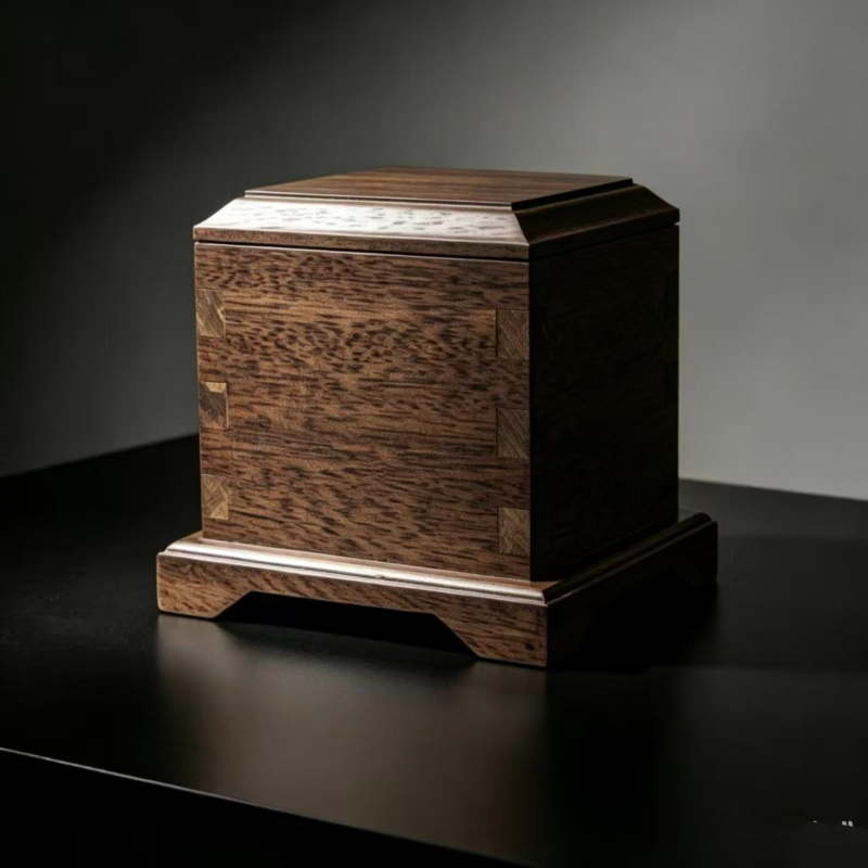 Classic Wood Pet Urn(Black Walnut)