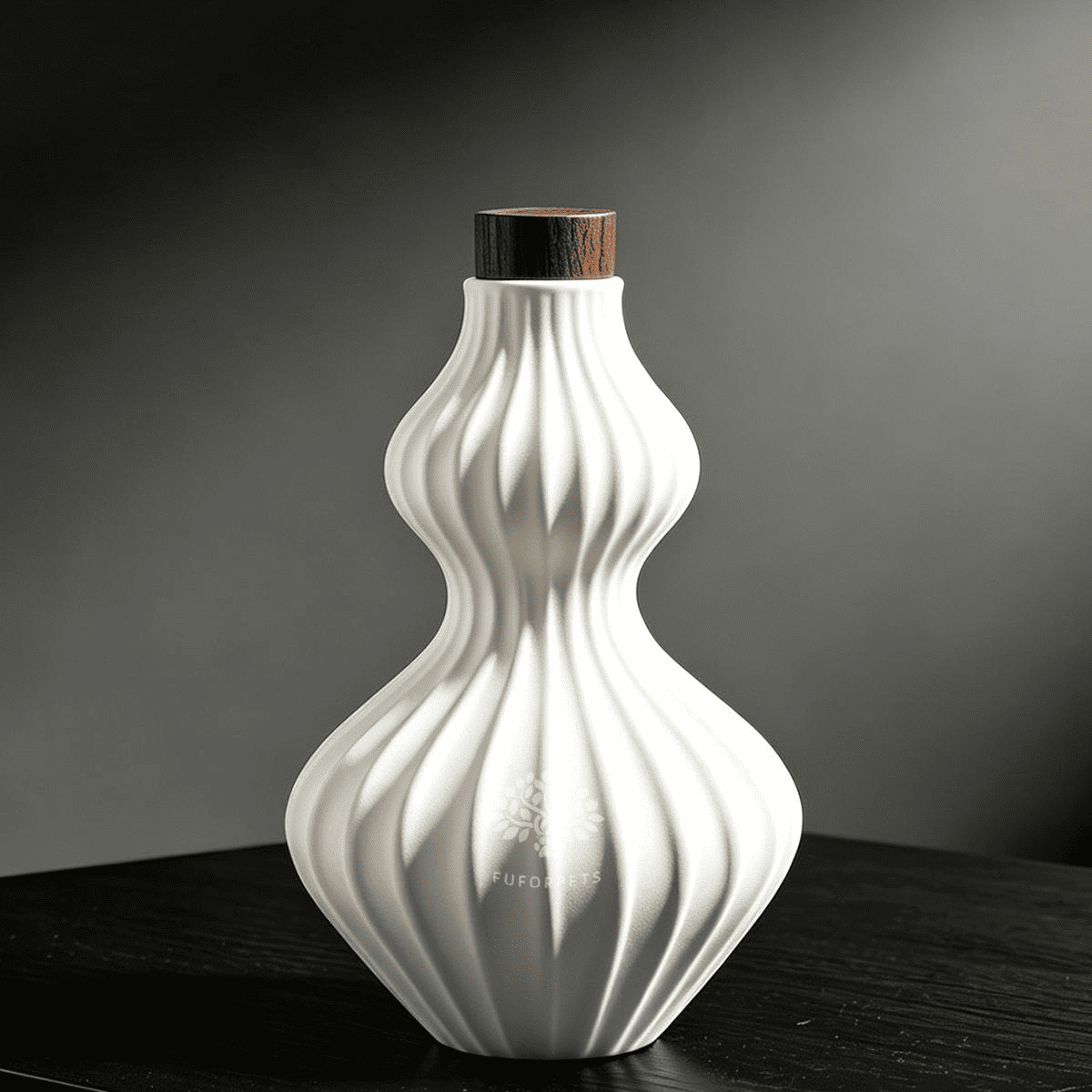 Gourd-shaped Ceramic Urn (white)