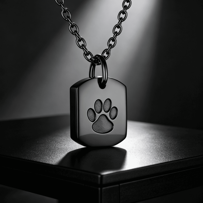 Claw Print Pet Ashes Keepsake Necklace