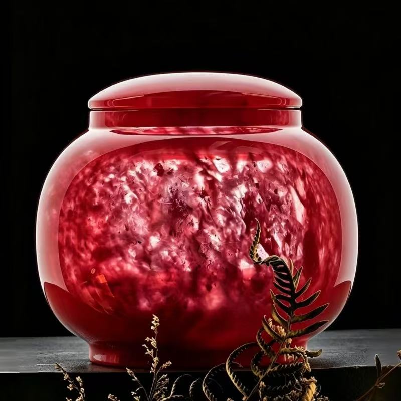 Aurora Red Haven Crystal Pet Urn