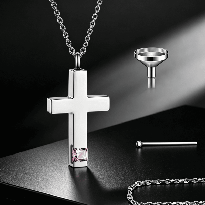 Premium Cross Ashes Keepsake Necklace