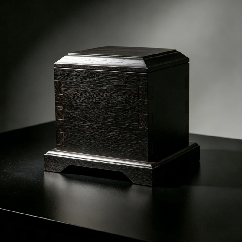 Classic Wood Pet Urn （Ebony)