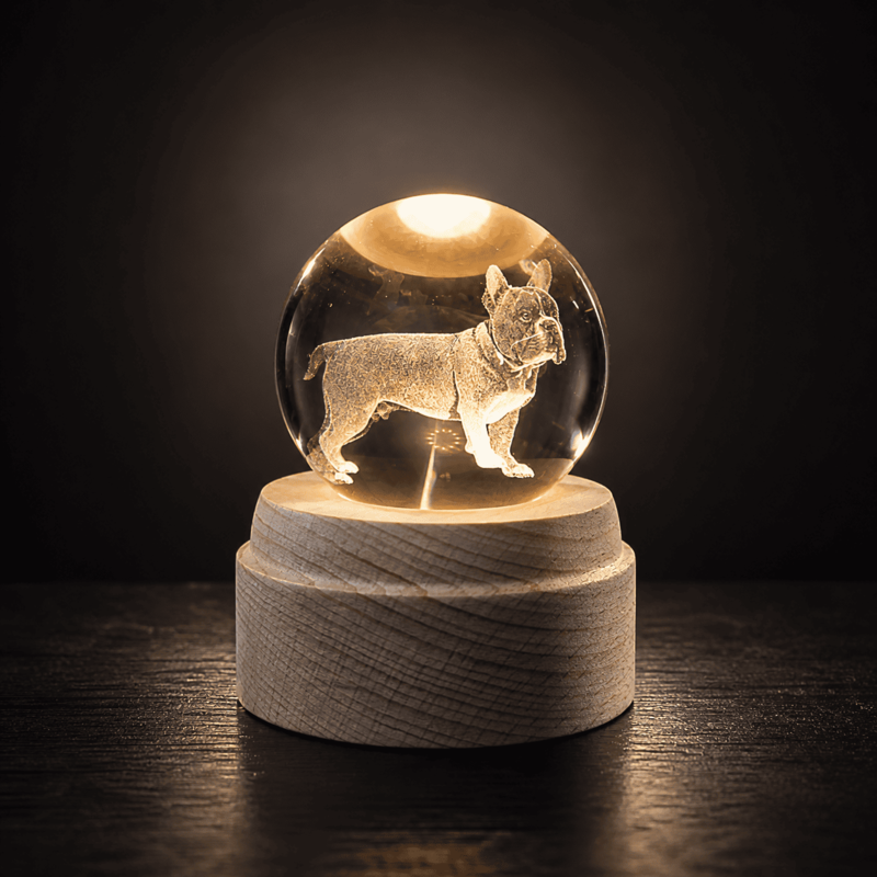 Custom 3D Pet Memorial Crystal Ball