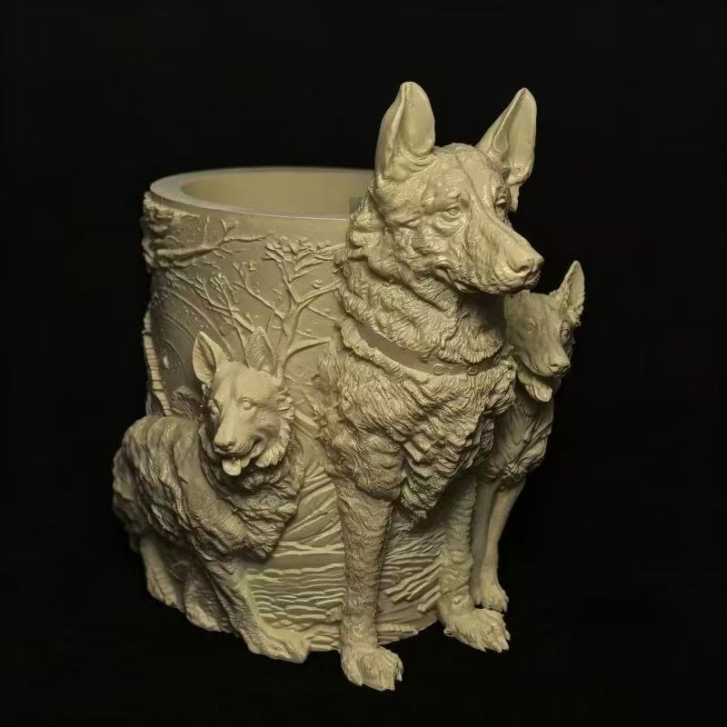 Pet LGuardian Dogs — Sculpted Aromatherapy Candle Vessel